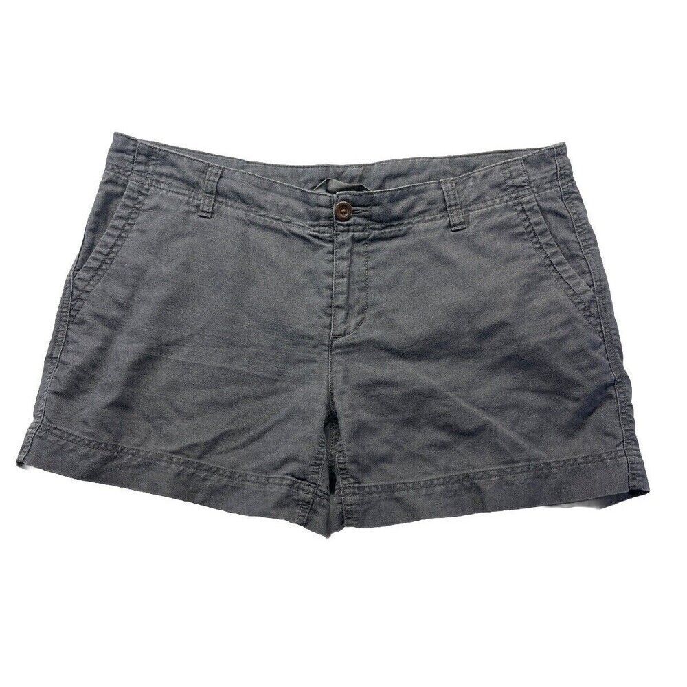 The North Face Gray Shorts Cotton Linen Blend Women’s Size 10 Long Hiking